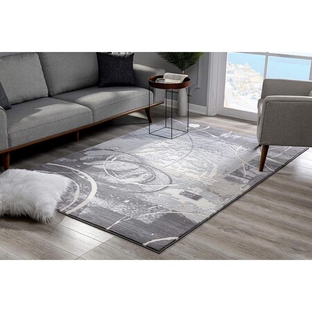 Palacedesigns 8 x 11 ft. Gray Abstract Splatter Area Rug PA2473050